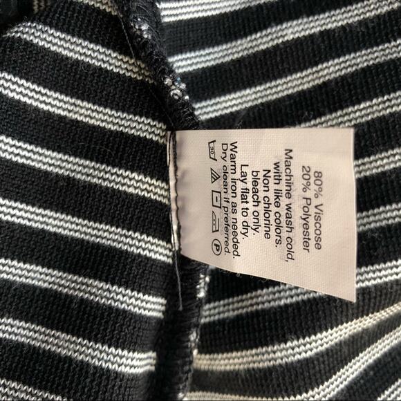 Madewell Black White Stripe Gallerist Fit Flare Dress Small - Picture 12 of 16